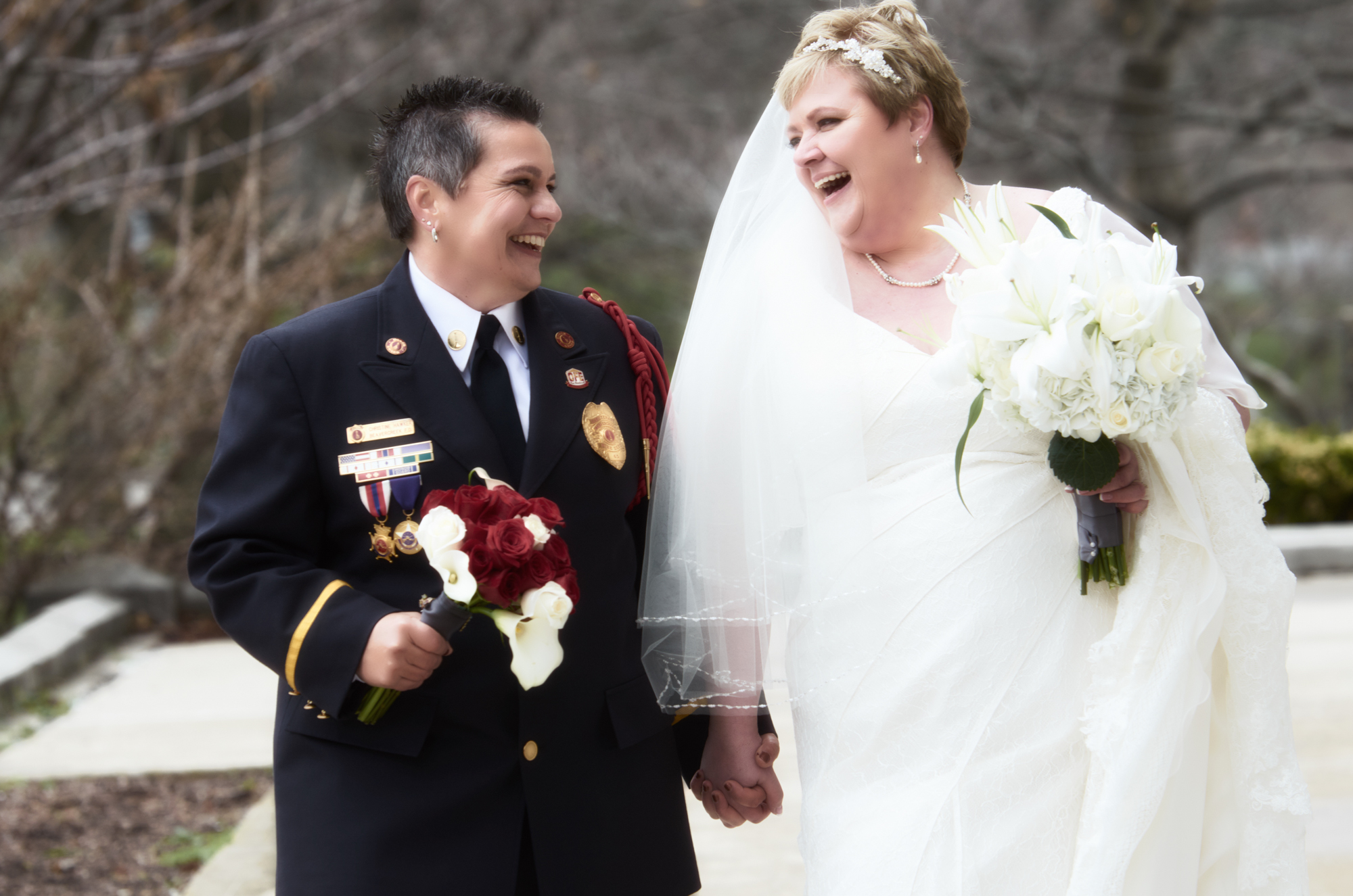 LGBTQ+ Natural Candid Photography with two Brides